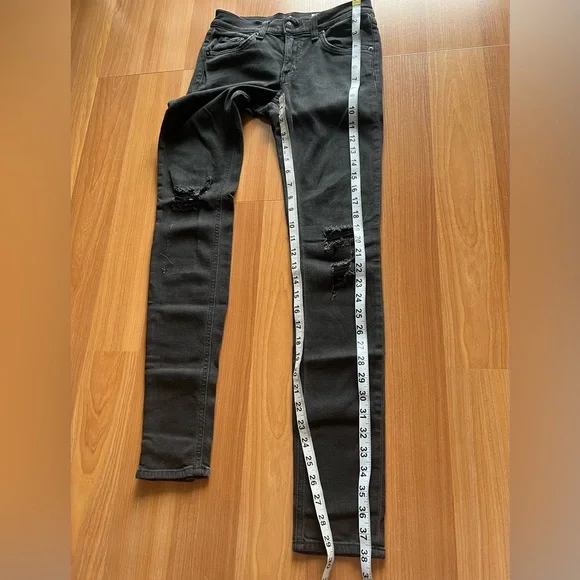 Rag & Bone Jean Size 25 Soft Rock Distressed Skinny Jeans Made in USA - Picture 5 of 11